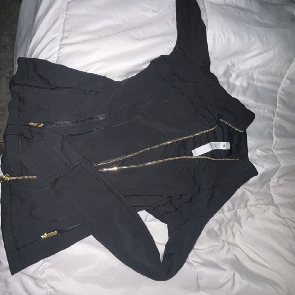 Lululemon Athletica Black Jacket with Gold Zipper